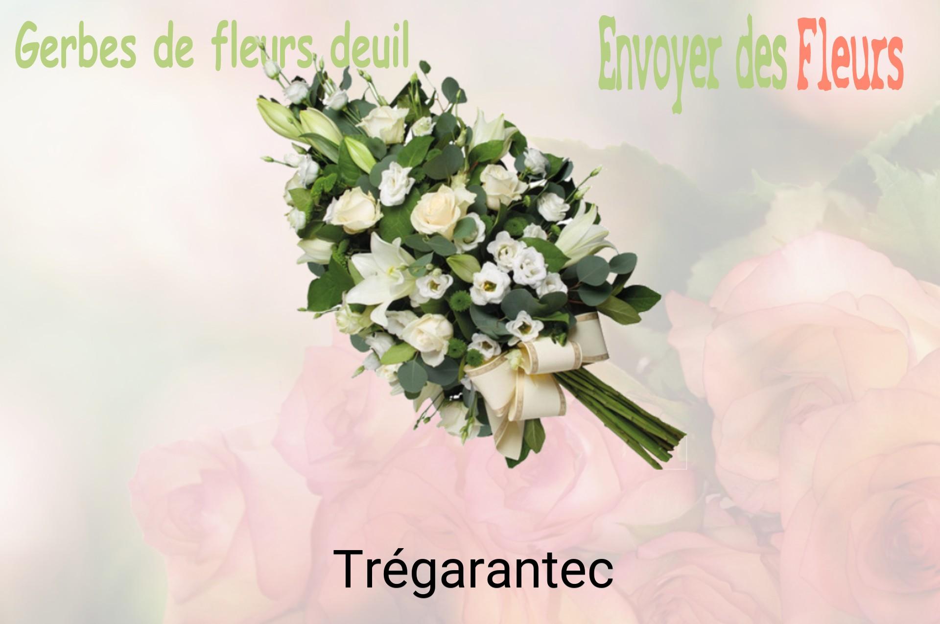 Gerbe de fleurs de deuil livrée à Trégarantec